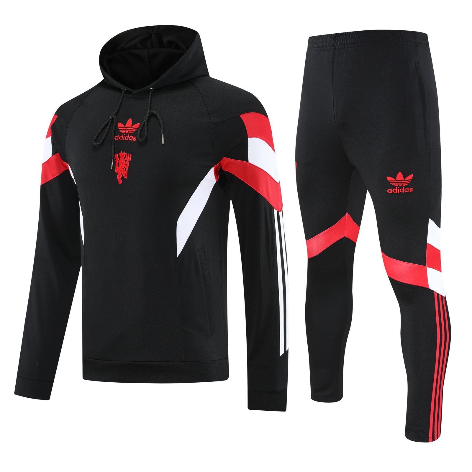 2025-26 Manchester United Black Training Hooded Jersey