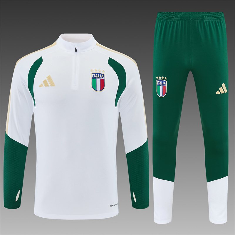 2026-27 Italy White Half-Zip Training Jersey