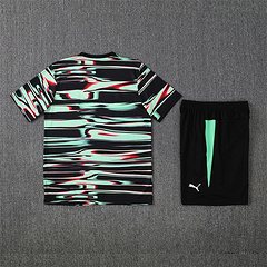 2025-26 Portugal Green and Black [Camouflage] Short Sleeve Training Jersey