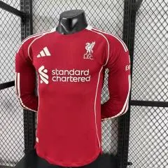2025-26 Liverpool FC Home Long Sleeve Shirt - Player Edition