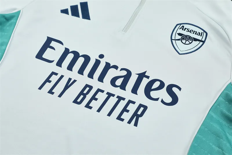 2025-26 Arsenal Light Grey Half-Zip Training Jersey