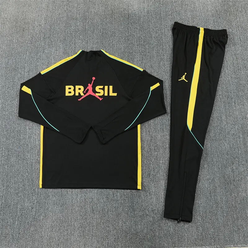 2026-27 Brazil Black Half-Zip Training Jersey