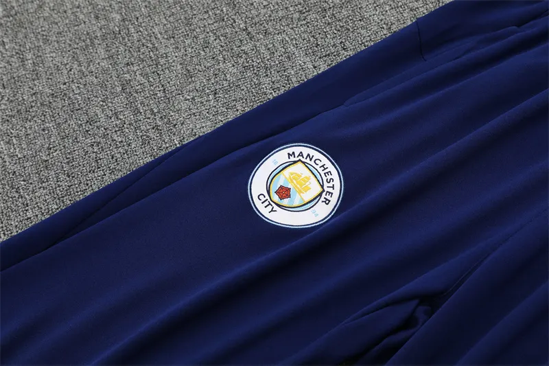 2025-26 Manchester City Light Blue Half-Zip Training Jersey