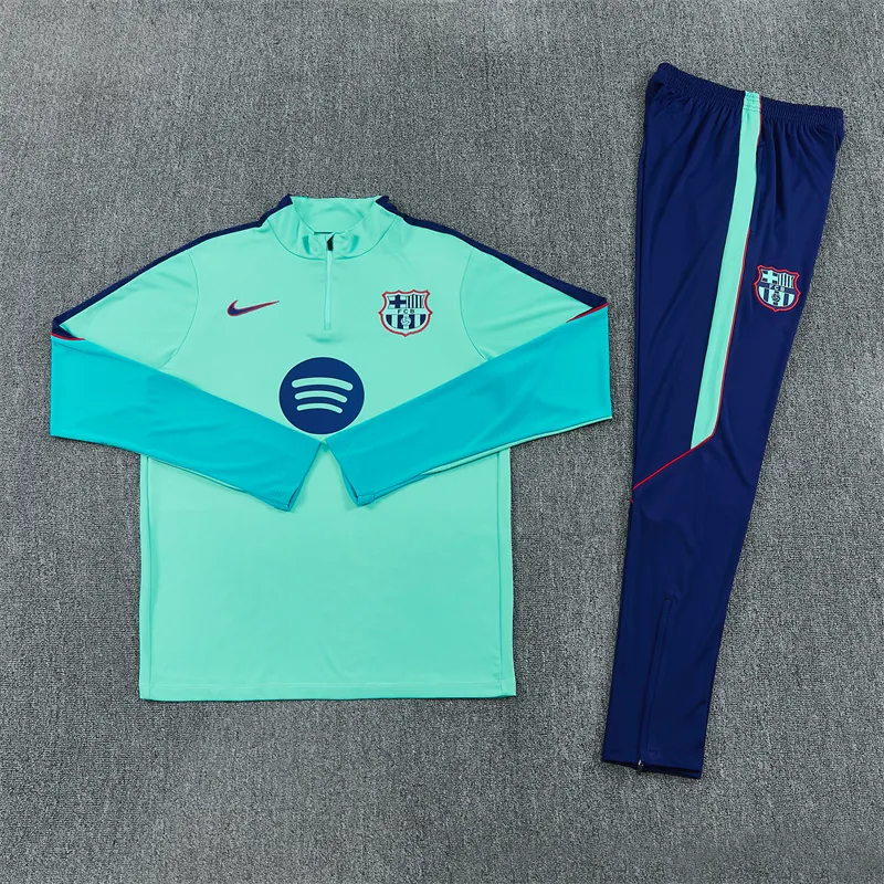 2026-27 Barcelona light blue half-zip training jersey