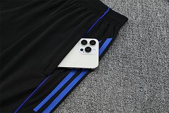 2025-26 Real Madrid Black Blue Short Sleeve Training Jersey