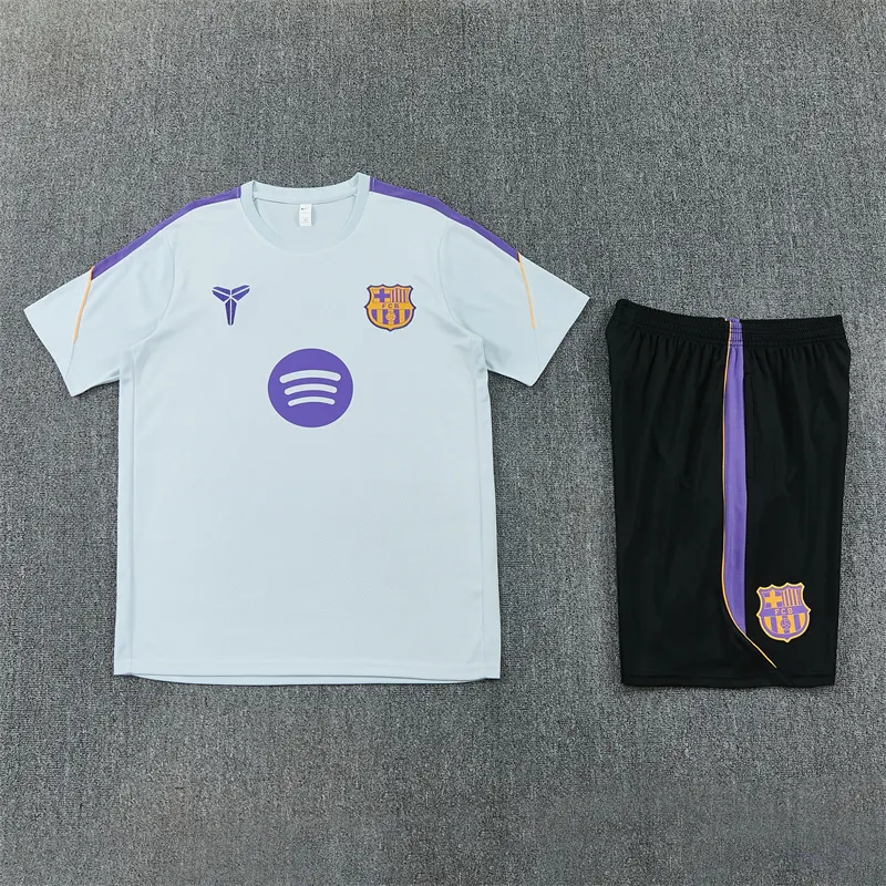 2026-27 Barcelona Light Grey Short-Sleeve Training Jersey