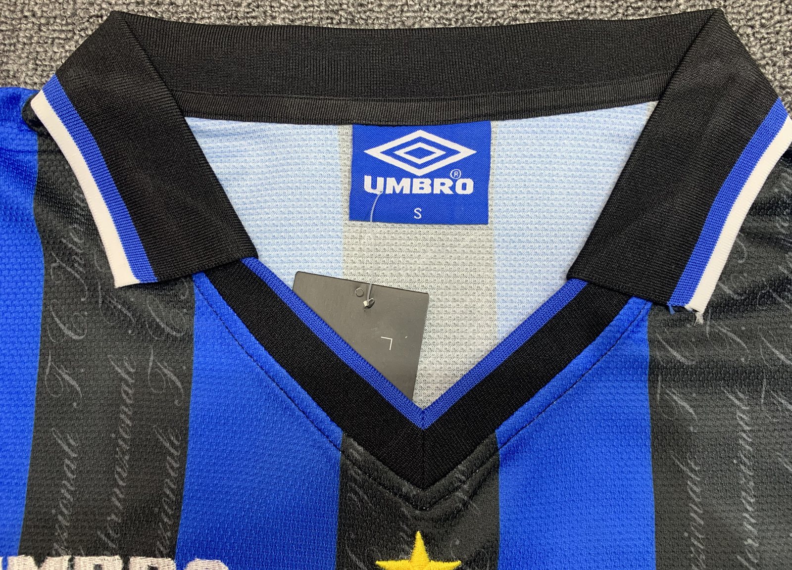 1997-98 Inter Milan home blue and black retro jersey