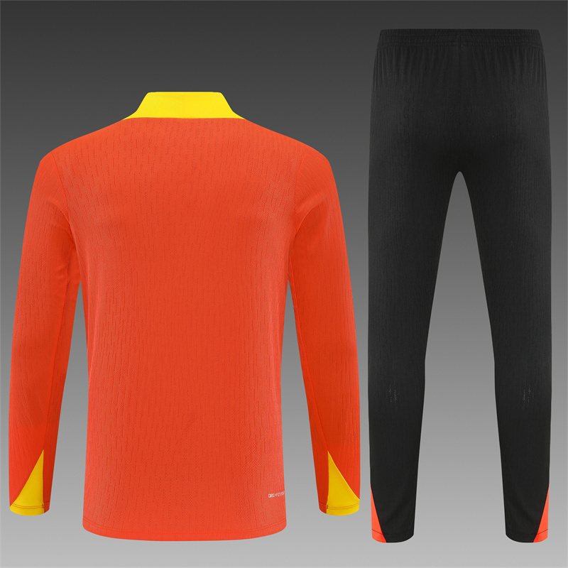 2025-26 Brazil Orange Half-Zip Training Jersey