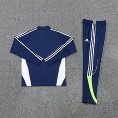 2025-26 Real Madrid Royal Blue Retro Half-Draw Training Jersey