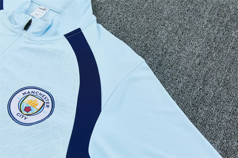 2026-27 Manchester City Light Blue Half-Zip Training Kit