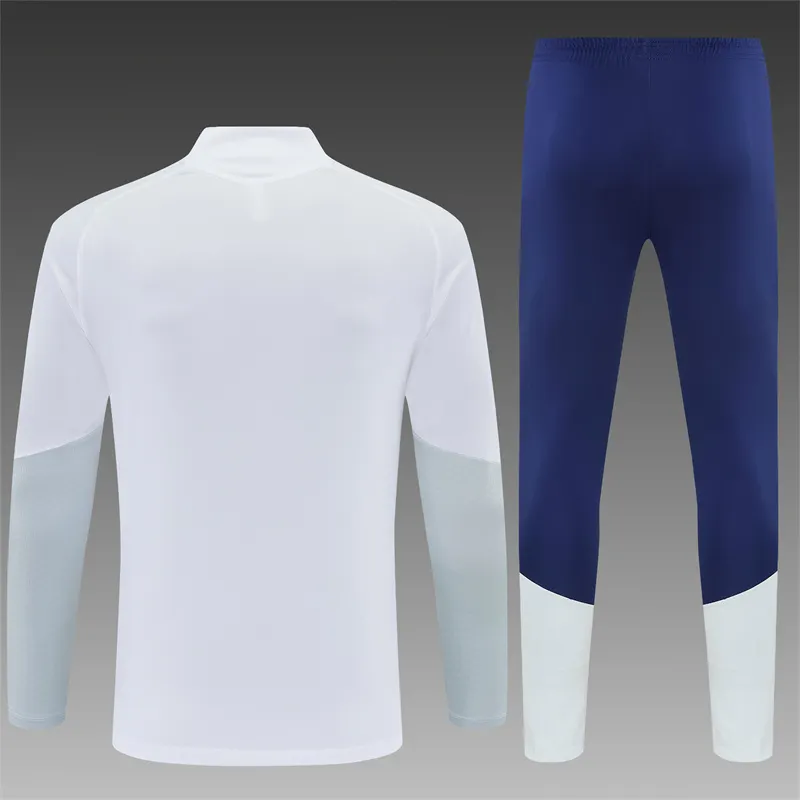 2026-27 Real Madrid White Half-Zip Training Jersey