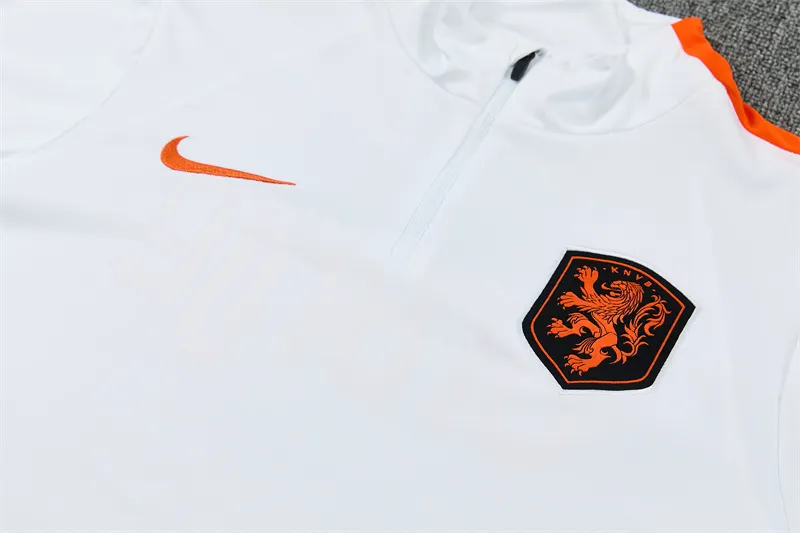 2026-27 Netherlands White Half-Zip Training Jersey