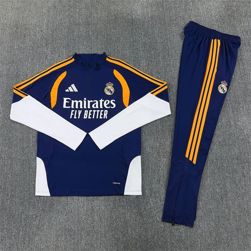2026-27 Real Madrid Royal Blue Half-Zip Training Jersey