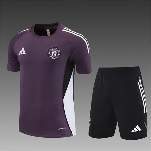 2025-26 Manchester United purple short-sleeved training shirt