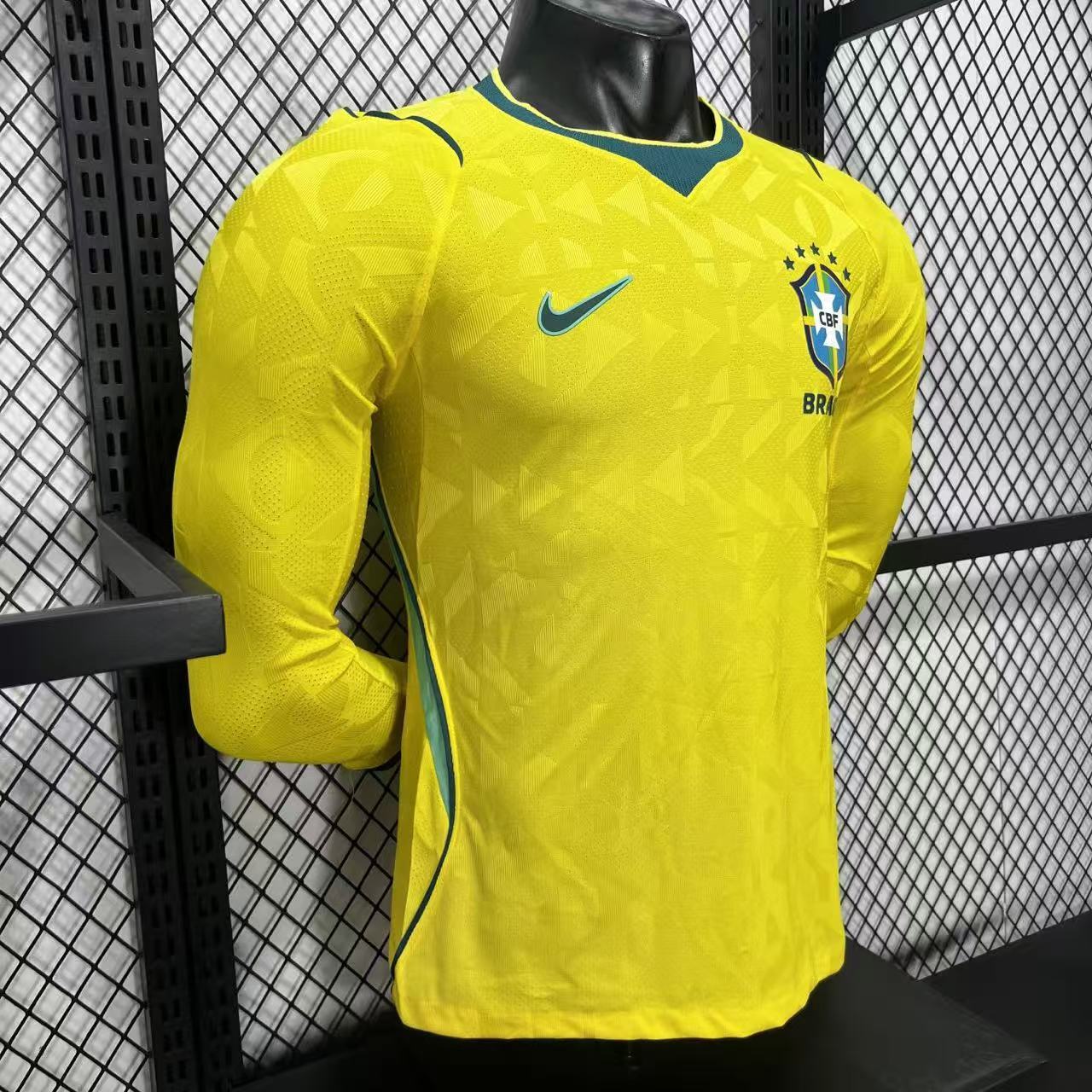 2026-27 Brazil Home Long-Sleeve Jersey - Player Version