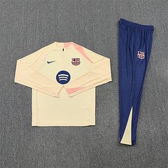 2025-26 Barcelona Beige Half-Pull Training Jersey
