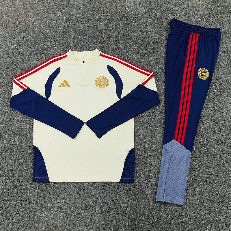 2026-27 Bayern Munich Beige Half-Zip Training Jersey