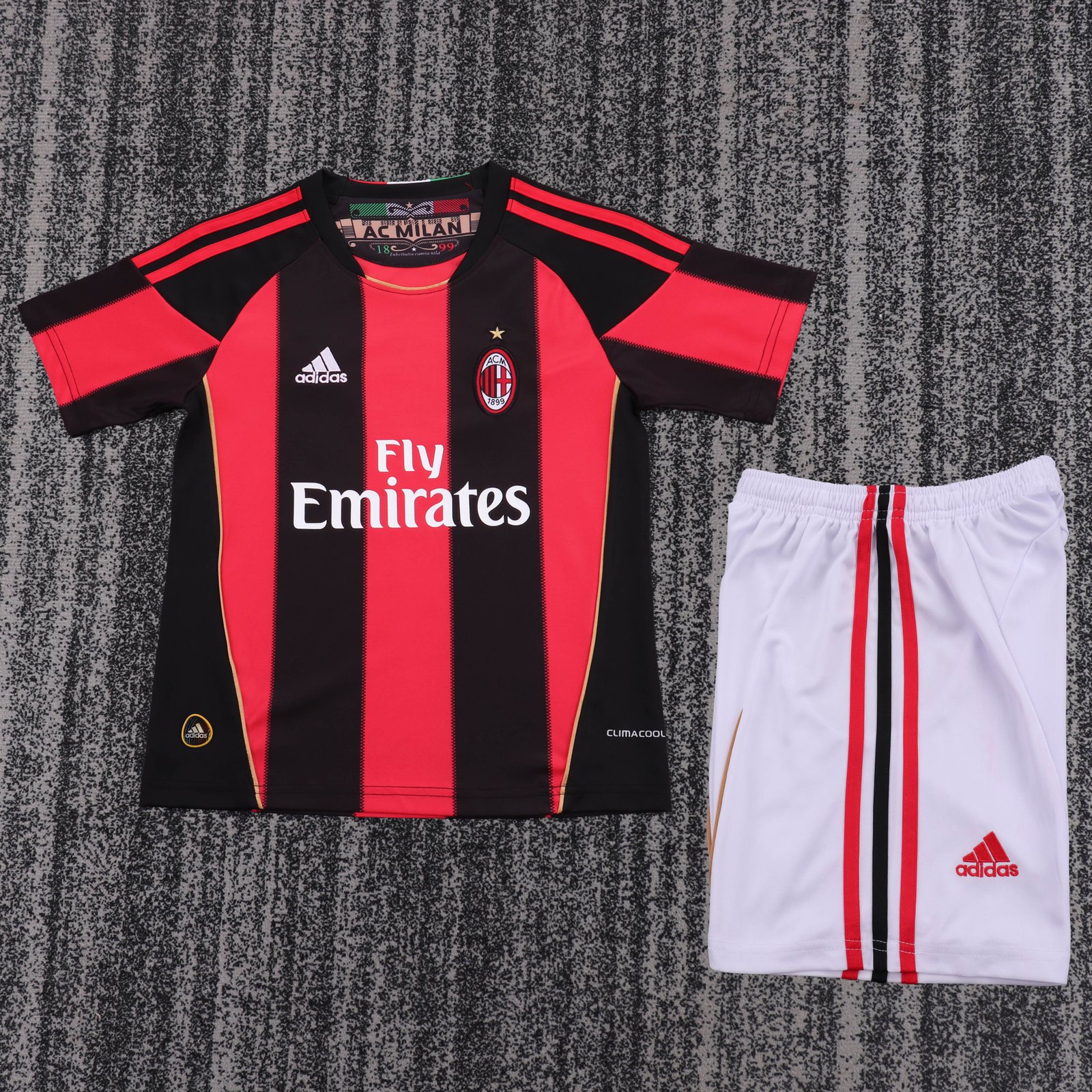 2011-12 AC Milan Home Retro Jersey - Kids