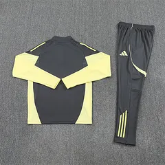 2025-26 Real Madrid dark grey half-zip training jersey