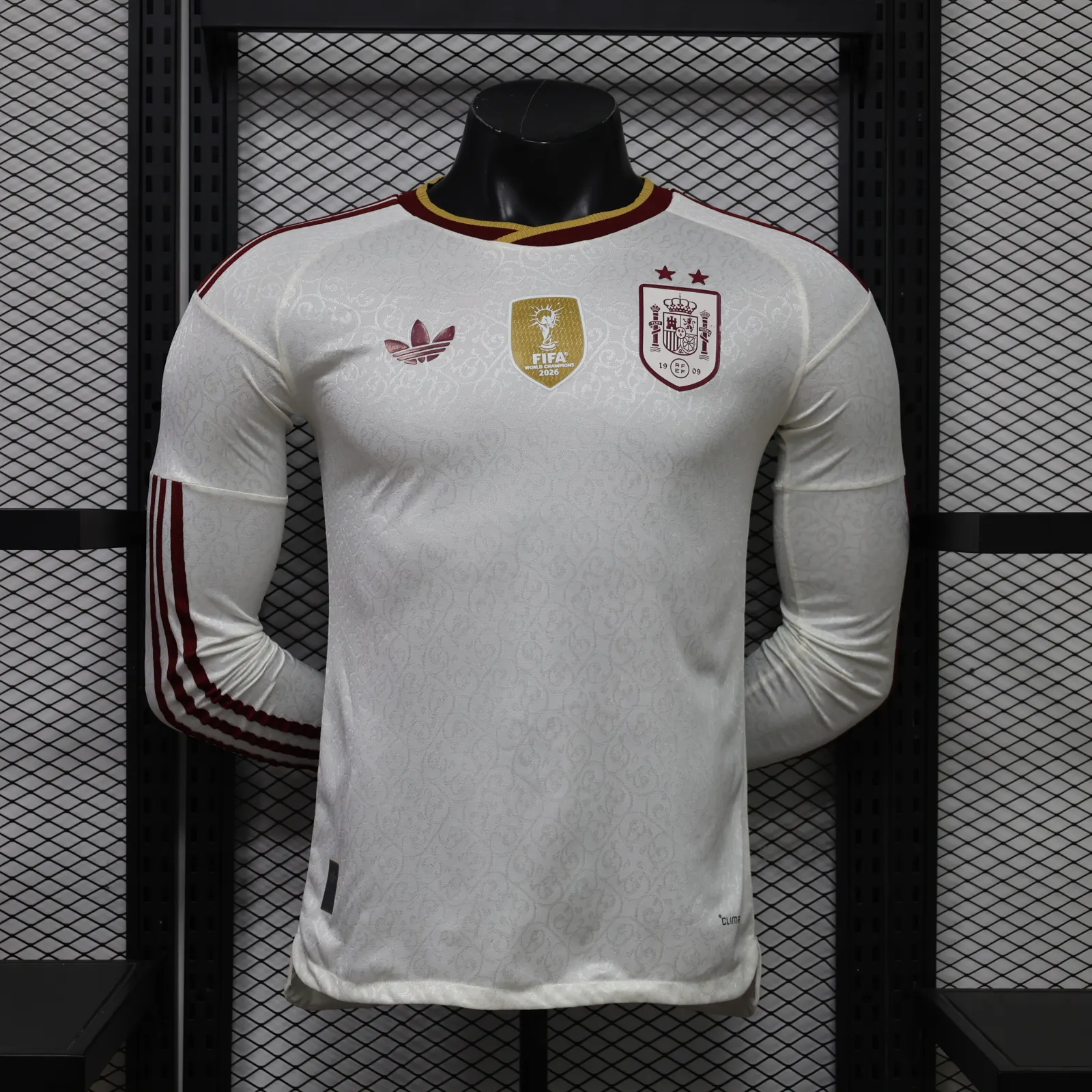 2026-27 Spain Away Long-Sleeve Jersey (Two Stars) – Player Version
