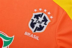 2025-26 Brazil Orange Short Sleeve Training Jersey