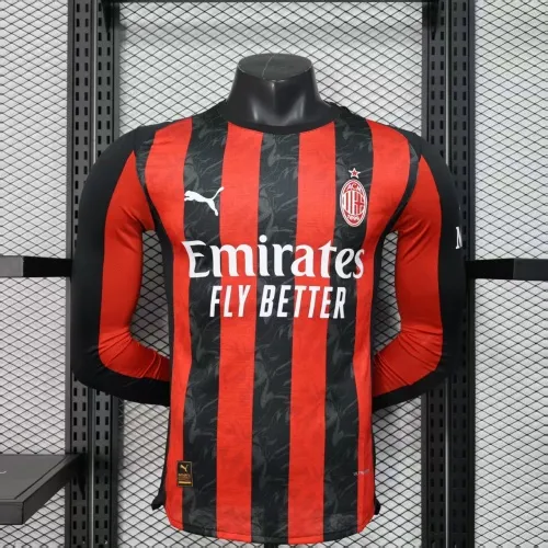 2025-26 AC Home Long Sleeve Jersey - Player Edition