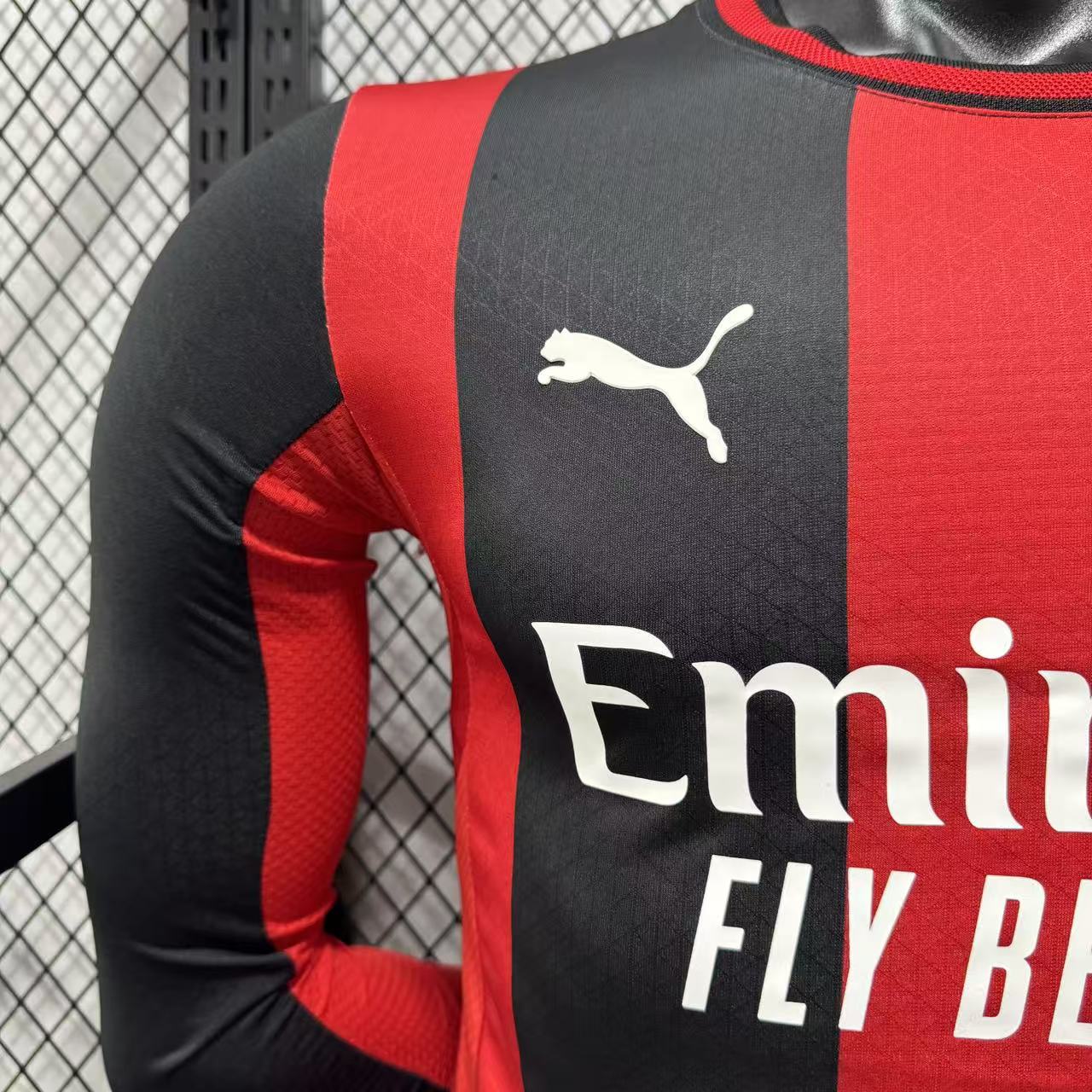 2026-27 AC Milan Home Long-Sleeve Jersey – Player Version