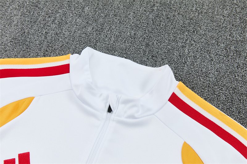 2026-27 Spain White Half-Zip Training Jersey (Two Stars)