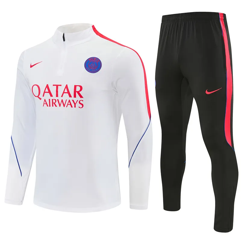 2026-27 Paris White Half-Zip Training Jersey