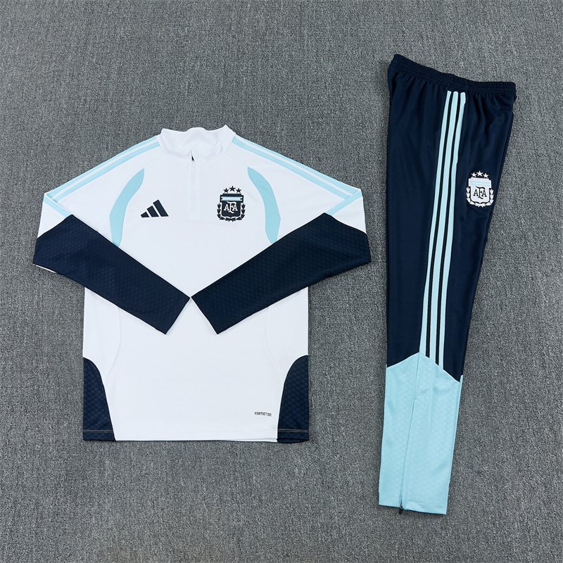 2026-27 Argentina White Half-Zip Training Jersey