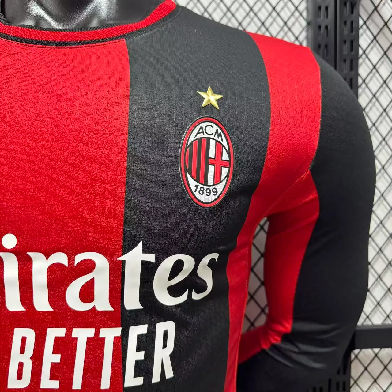 2026-27 AC Milan Home Long-Sleeve Jersey – Player Version