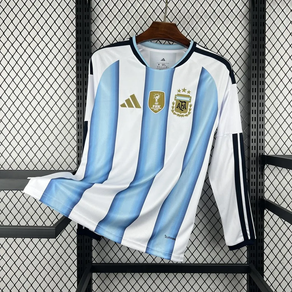 2026 Argentina Home Long-Sleeve Jersey - Fan Edition