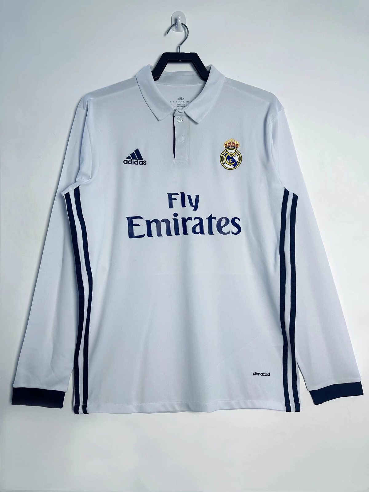 2016-17 Real Madrid Home Long Sleeve Retro Jersey