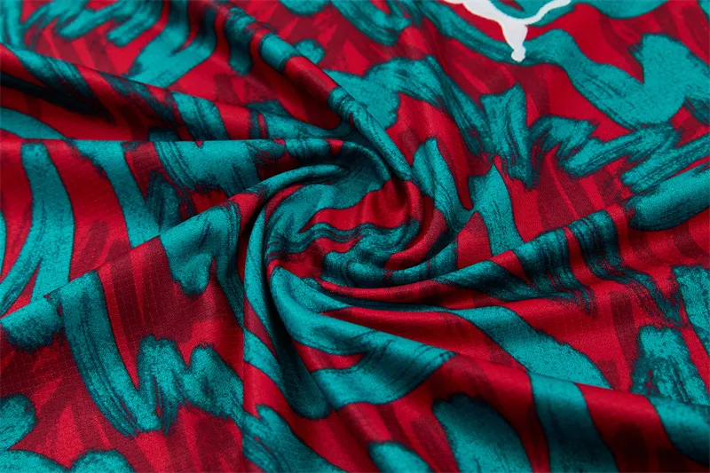 2026-27 Portugal Team Dark Red & Green Short-Sleeve Training Jersey