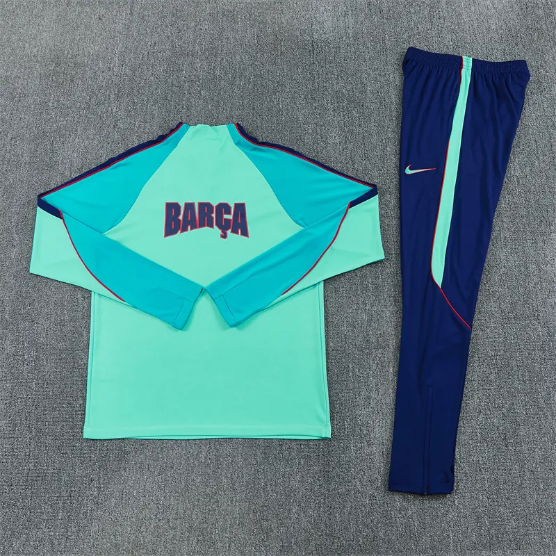 2026-27 Barcelona light blue half-zip training jersey