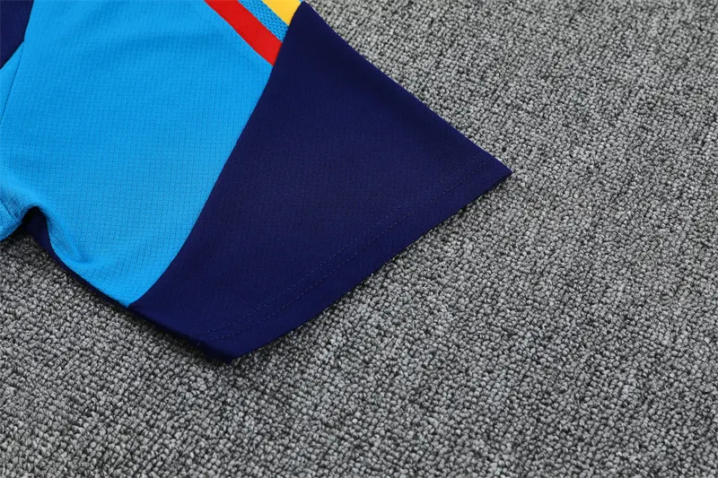 2026-27 Spain Team Lake Blue Short-Sleeve Training Jersey (Two Stars)