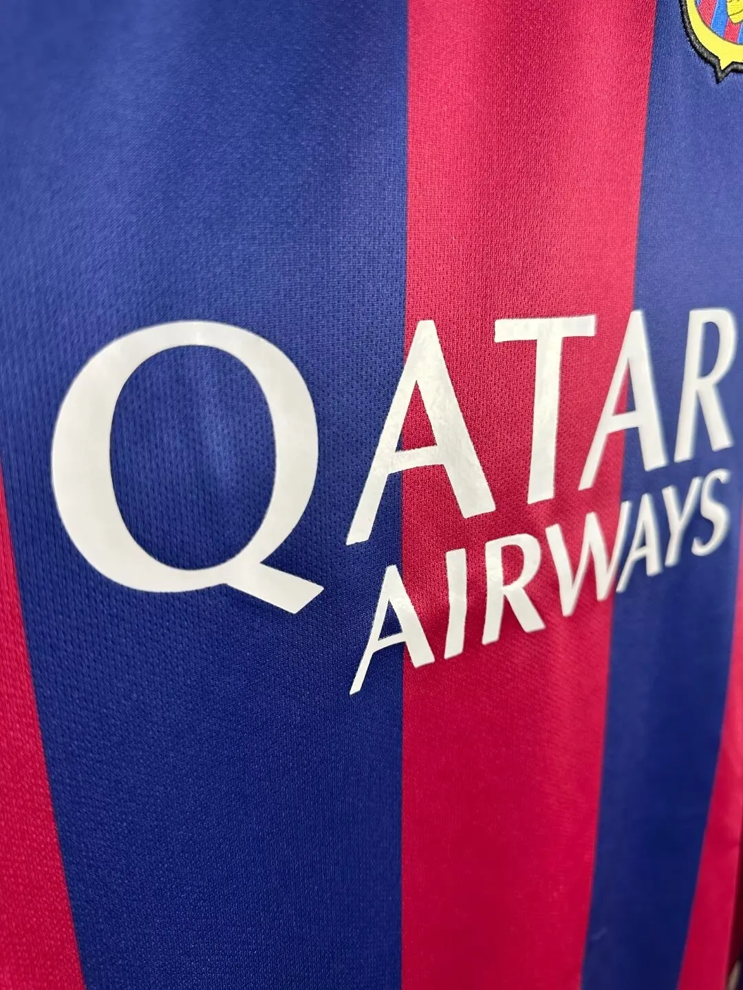 2014-15 Barcelona Home Long Sleeve Retro Jersey