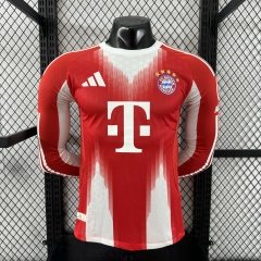 2025-26 Bayern Munich Home Long Sleeve Jersey - Player Edition