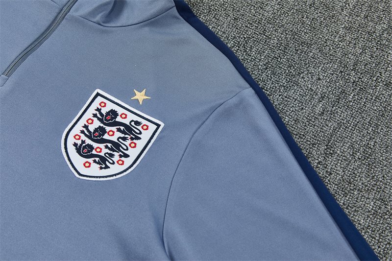 2026-27 England Grey Half-Zip Training Jersey