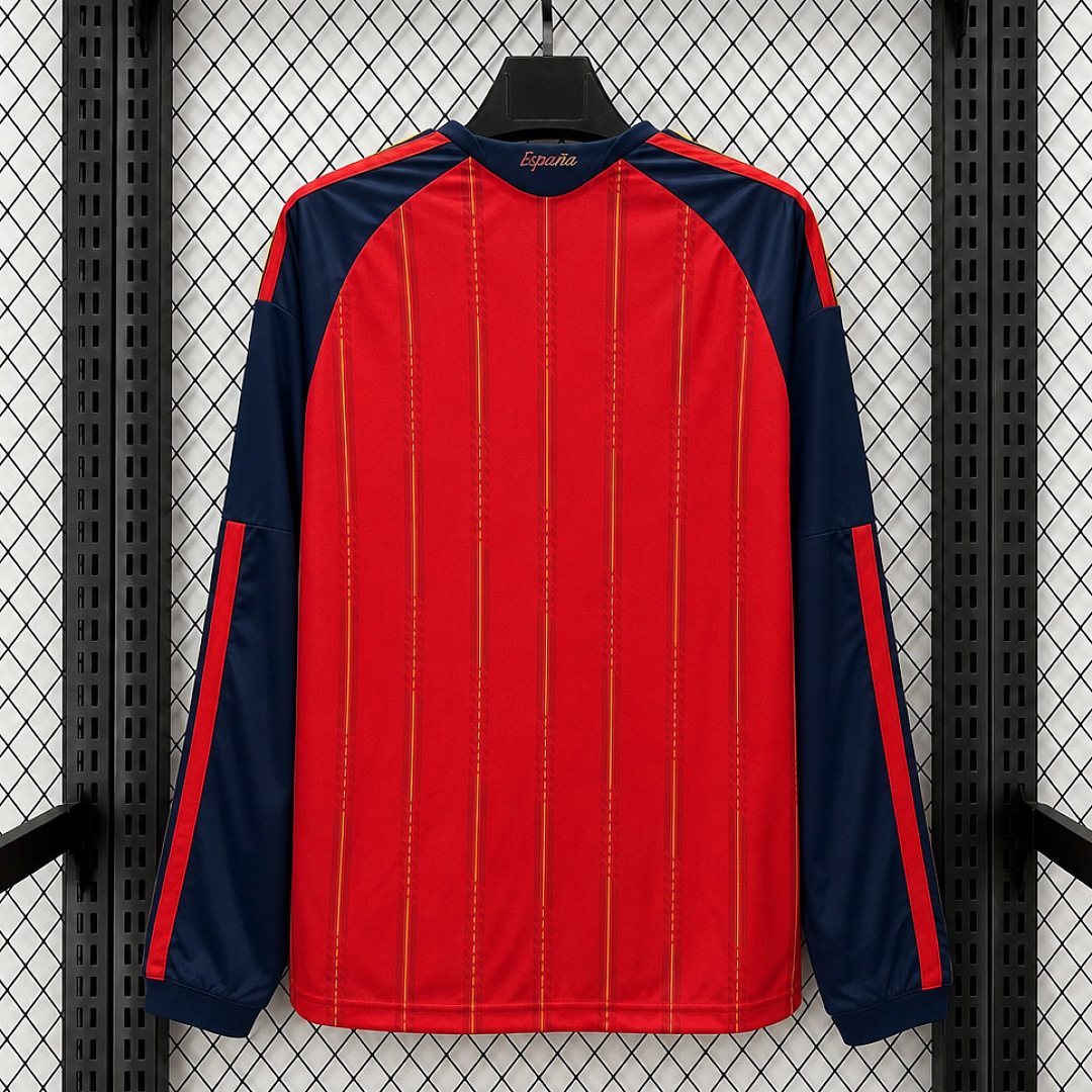 2026 Spain Home Long-Sleeve Jersey - Fan Edition