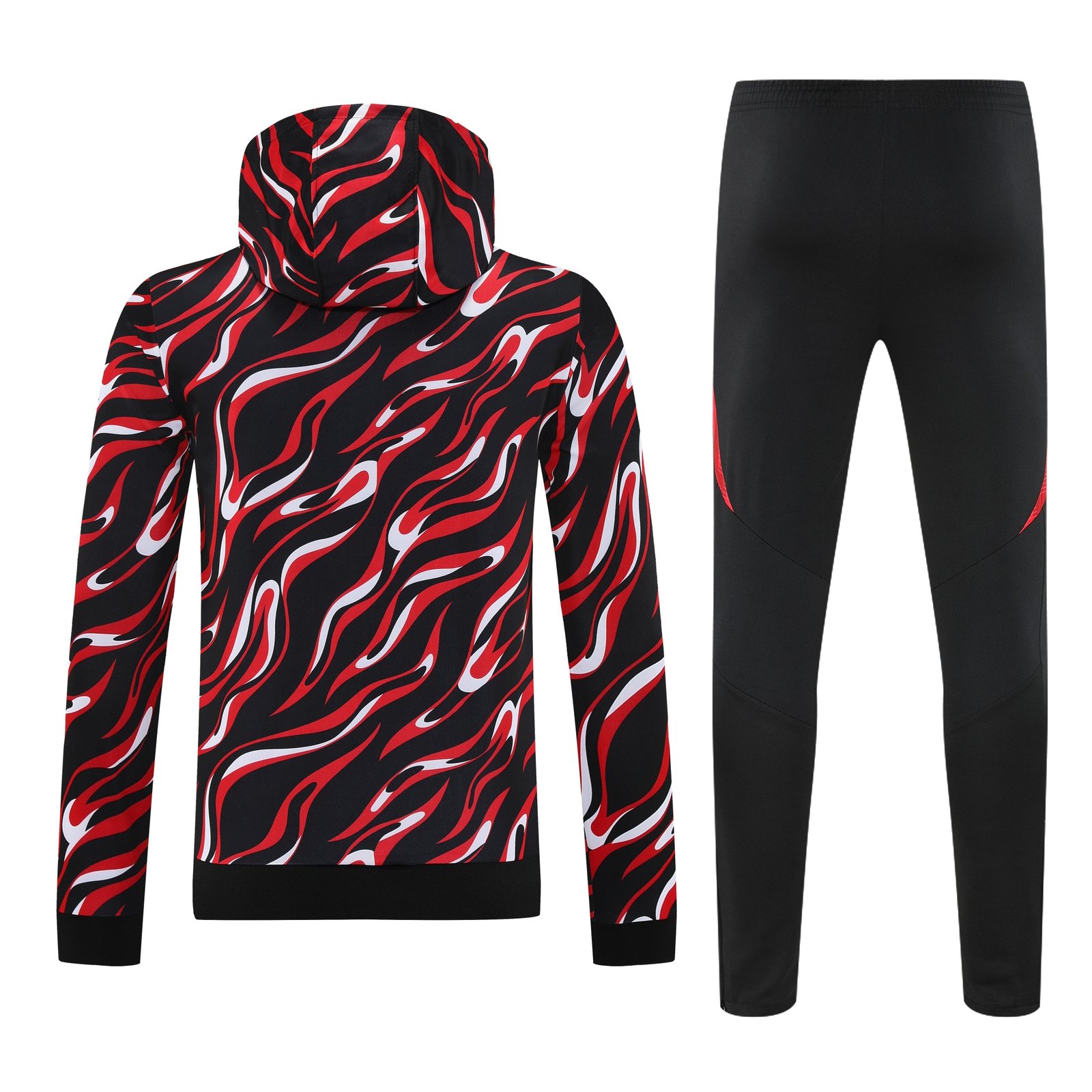 2025-26 Manchester United Black and Red Training Hooded Jersey