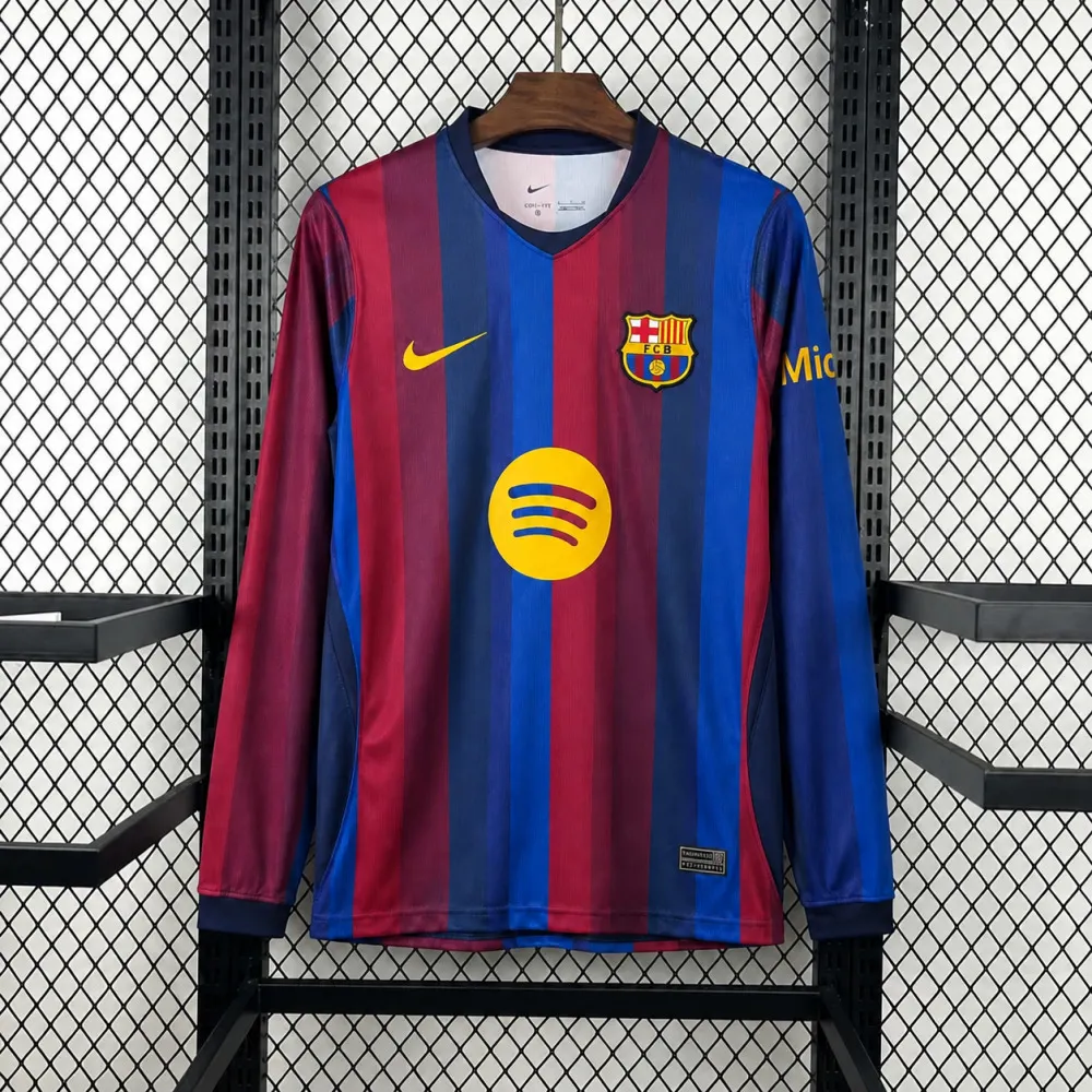 2026-27 Barcelona Home Long-Sleeve Jersey - Fan Edition