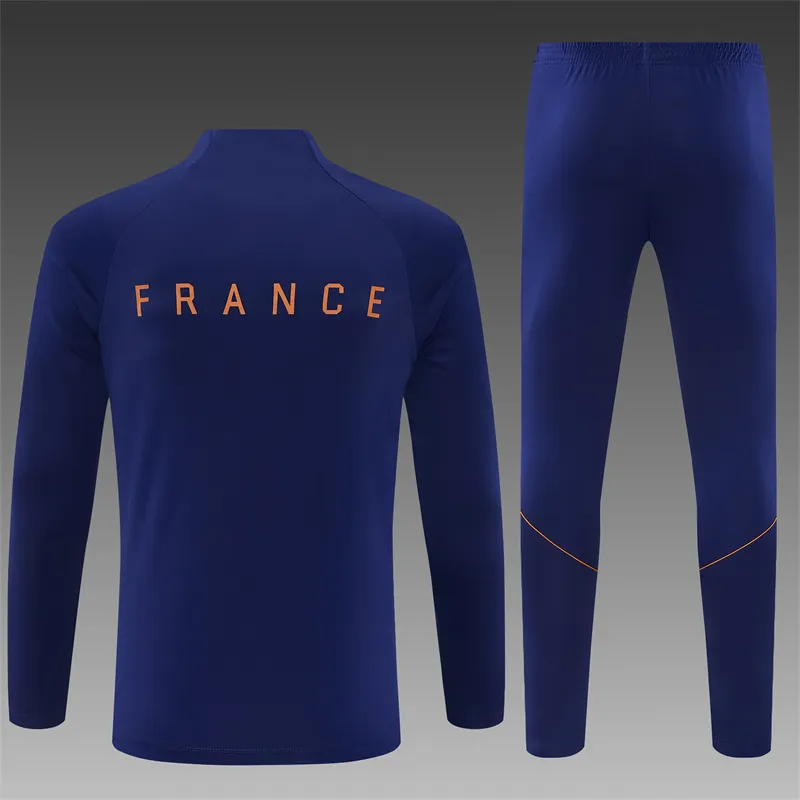 2026-27 France Royal Blue Half-Zip Training Jersey