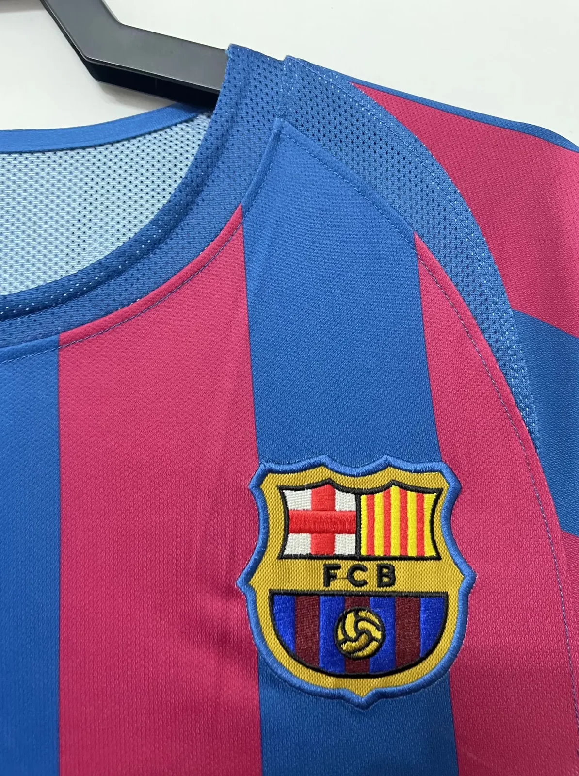 2005-06 Barcelona Home Long Sleeve Retro Shirt - Champions League Edition