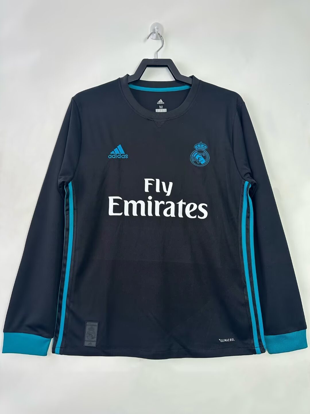 2017-18 Real Madrid Away Long Sleeve Retro Jersey
