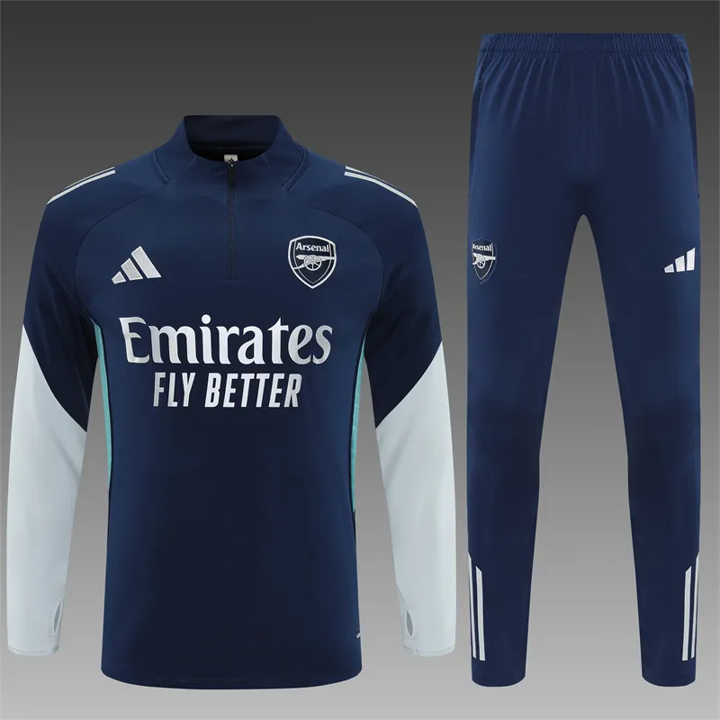 2025-26 Arsenal Royal Blue Half-Zip Training Jersey