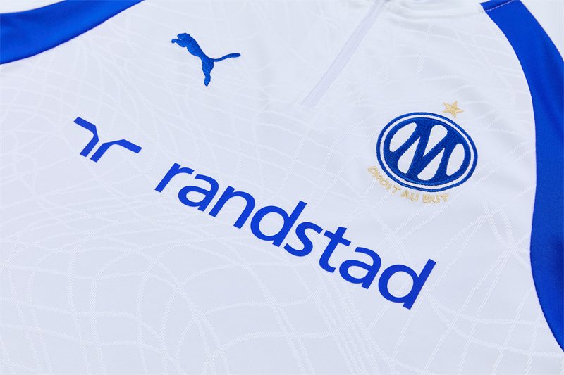 2026-27 Marseille white half-zip training jersey