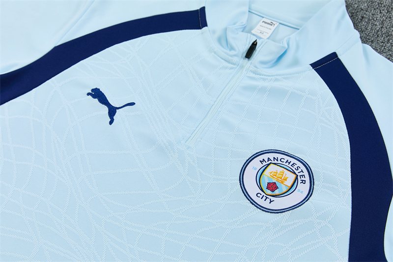 2026-27 Manchester City Light Blue Half-Zip Training Kit