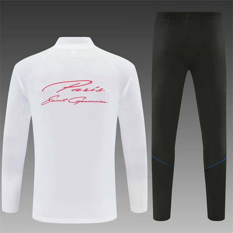 2026-27 Paris White Half-Zip Training Jersey