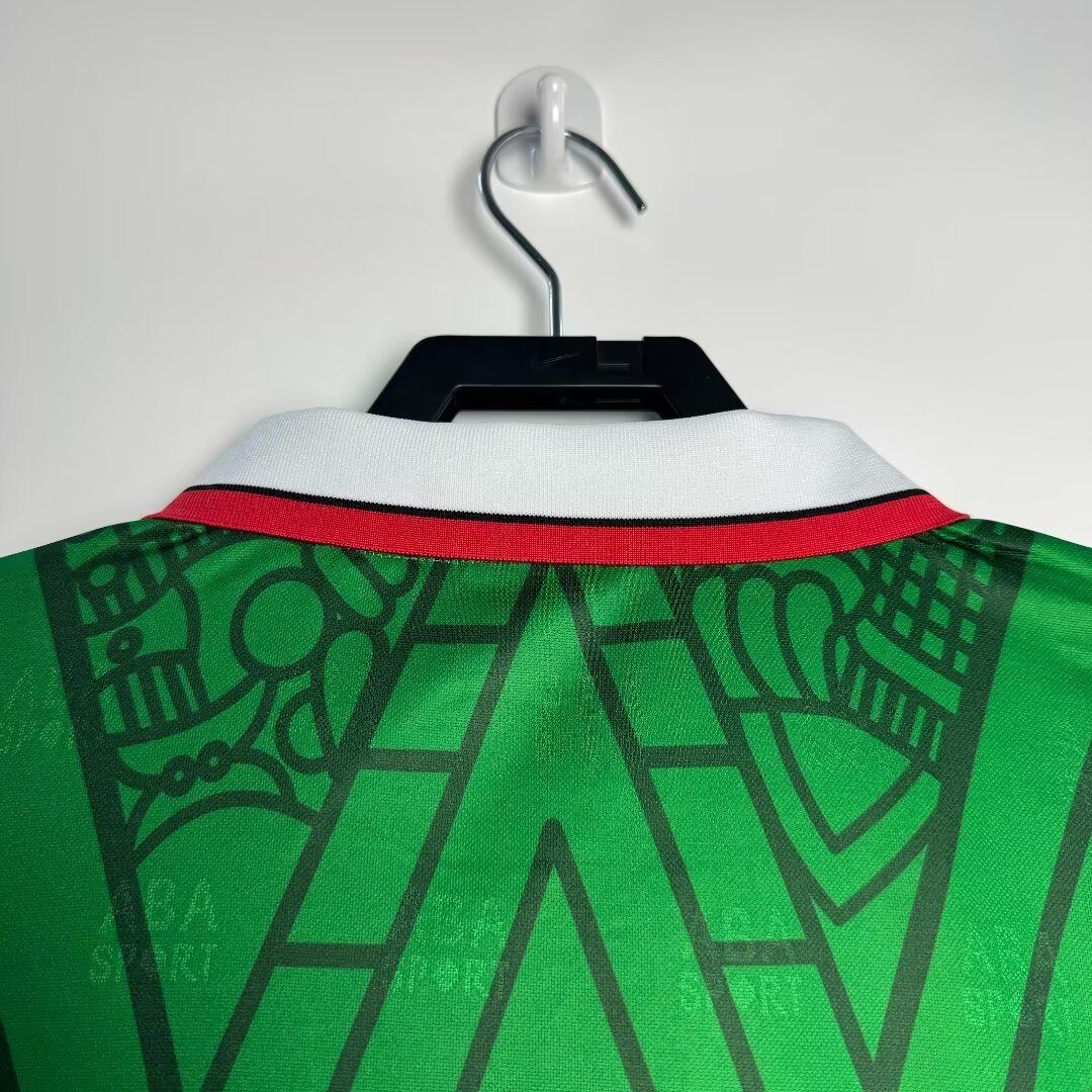 1998 Mexico Home Jacquard Retro Jersey